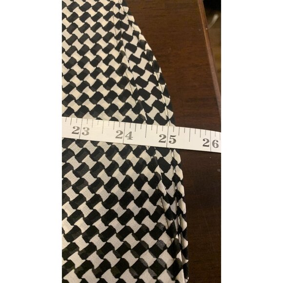 Liz Claiborne 16 Black White Houndstooth Long Bell Sleeve Maxi Dress - Picture 7 of 9